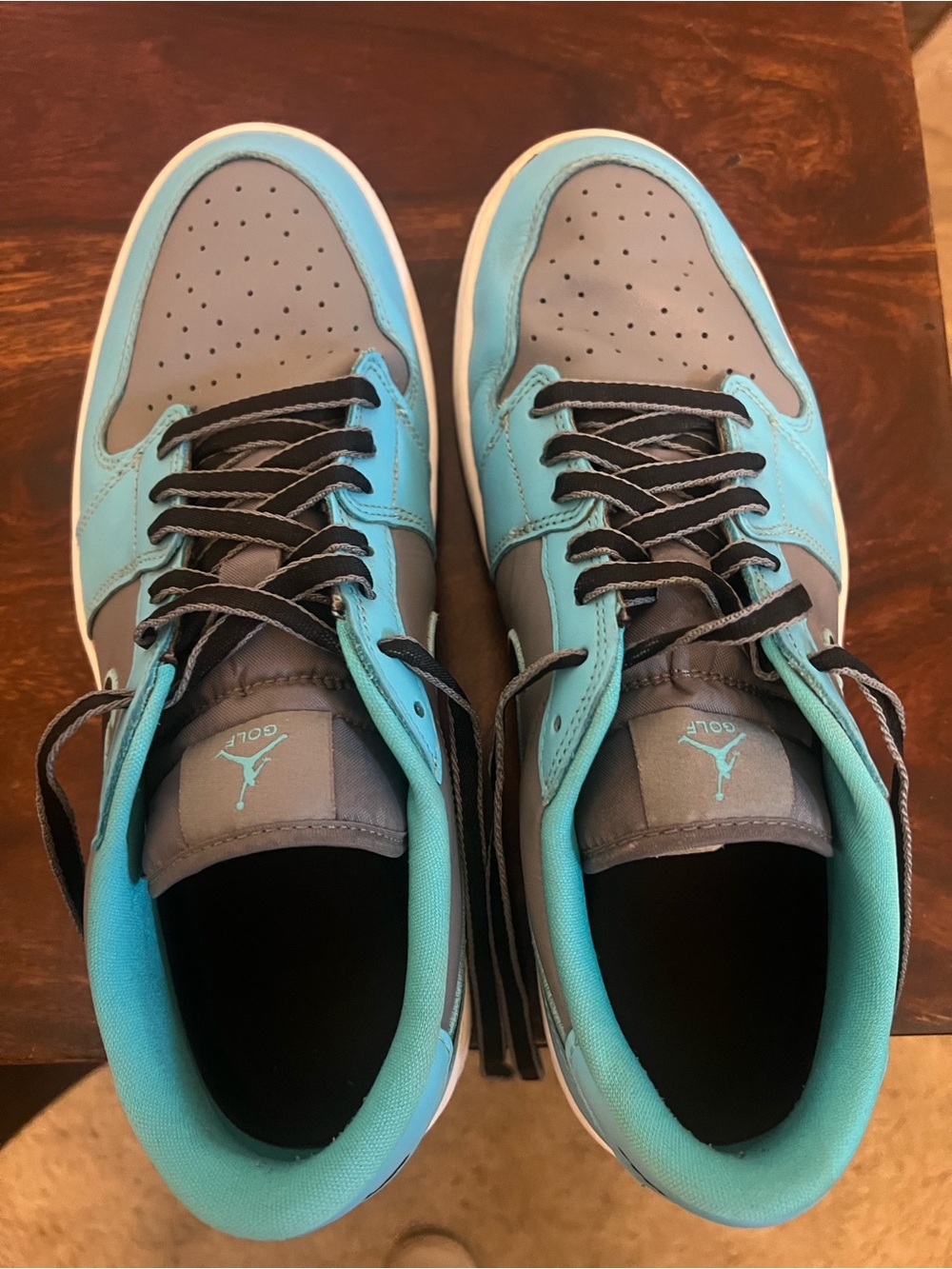 Jordan Men’s Low Top Sneakers in Gray & Teal